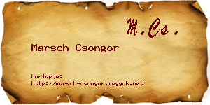 Marsch Csongor névjegykártya